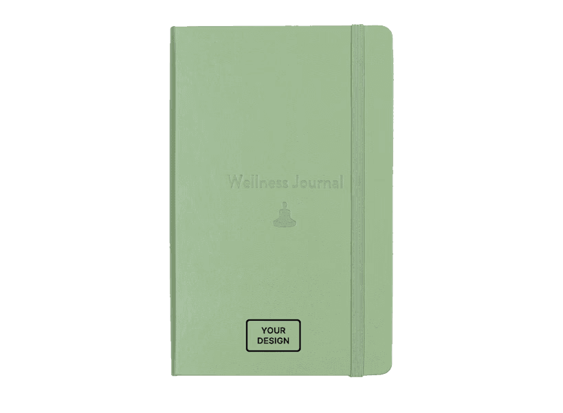 Personalized Moleskine wellness journal for corporate gifting