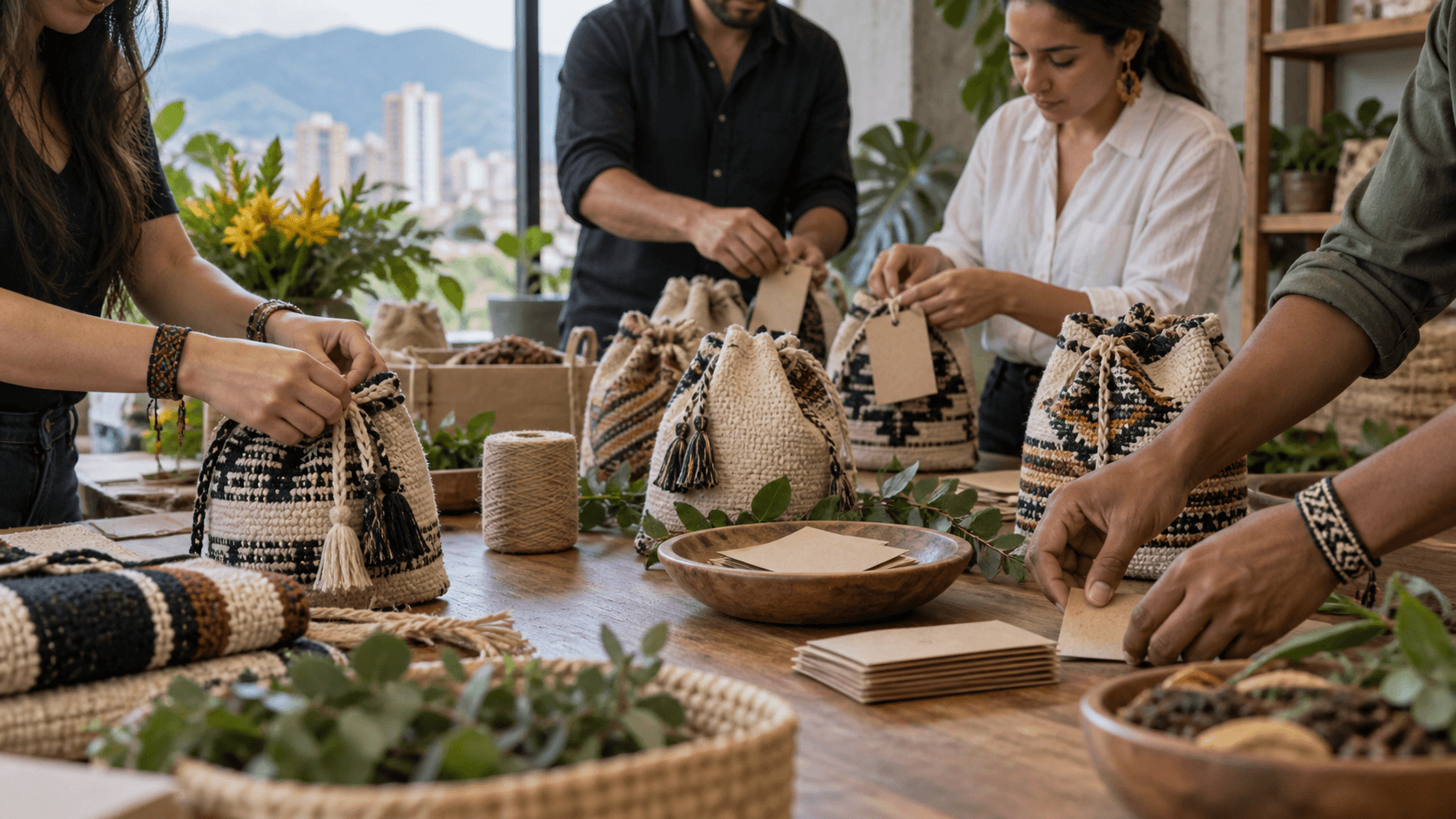 Preparación de regalos artesanales para un encuentro: imagen ilustrativa generada