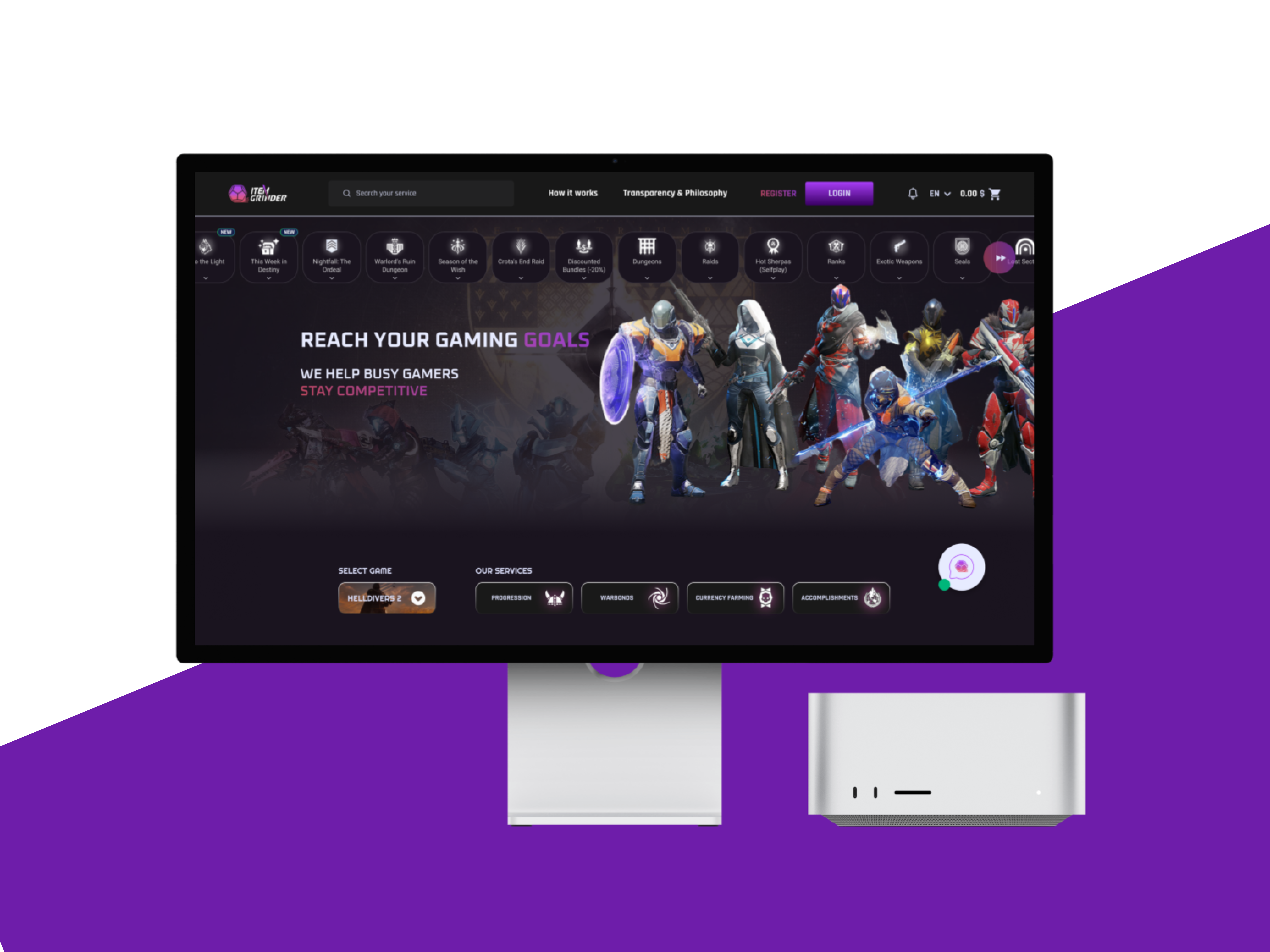 Item Grinder – Gaming Assets Marketplace