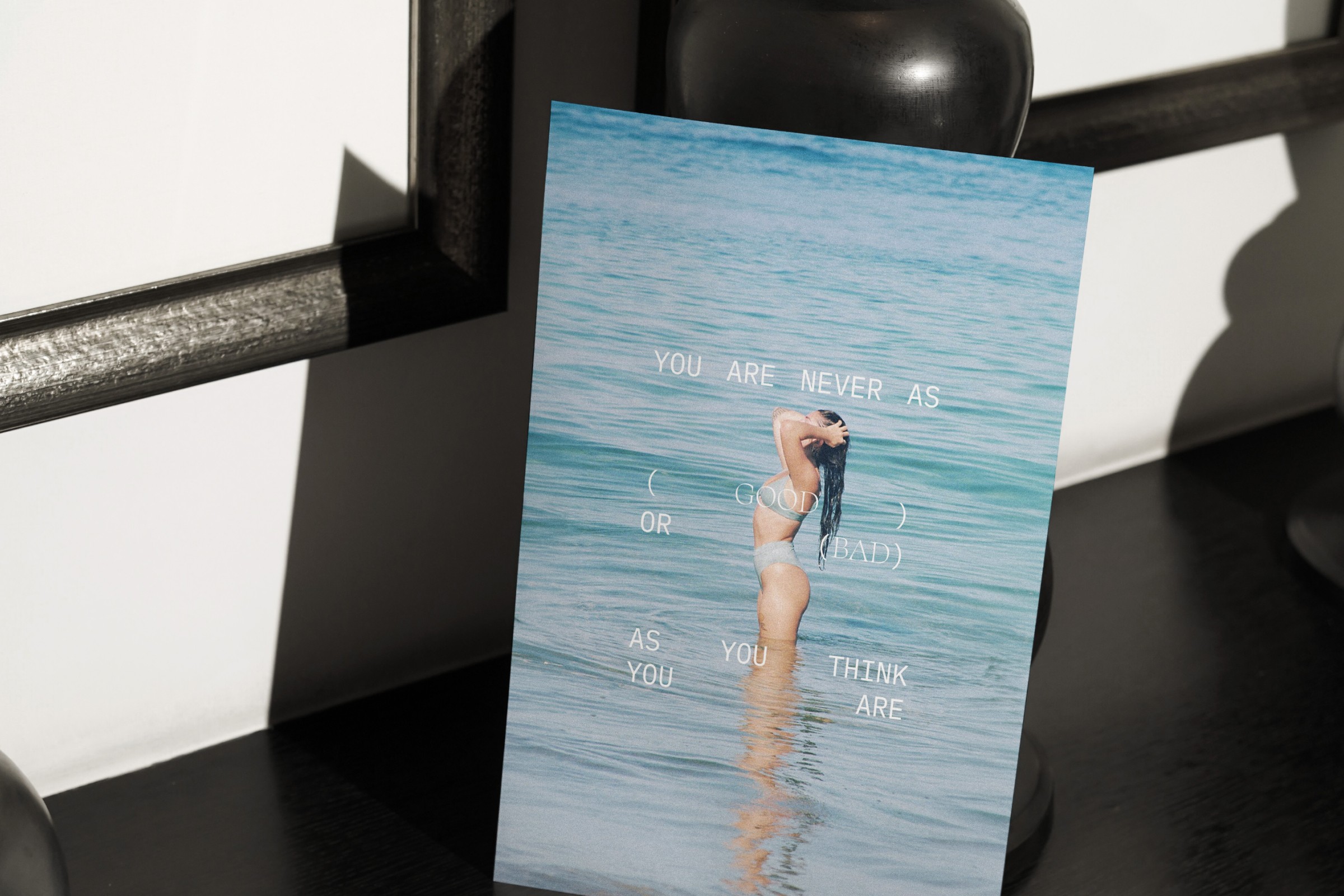 A poetic print against a sunlit backdrop, reflecting Dazey Bottega’s ability to merge design with emotional storytelling.