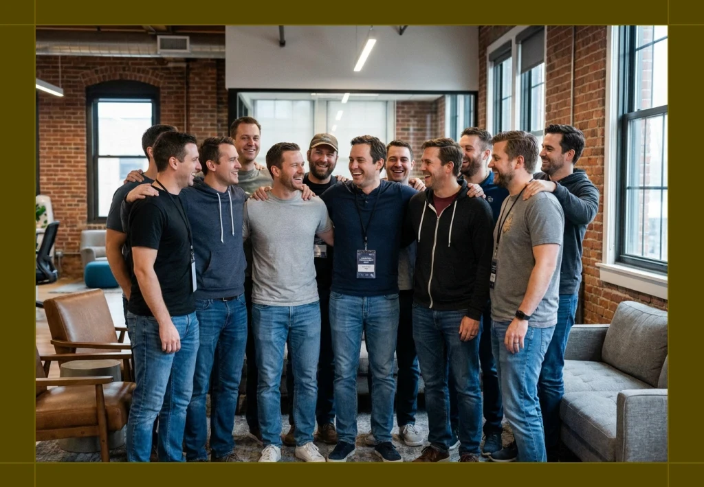 Team Members Together in event