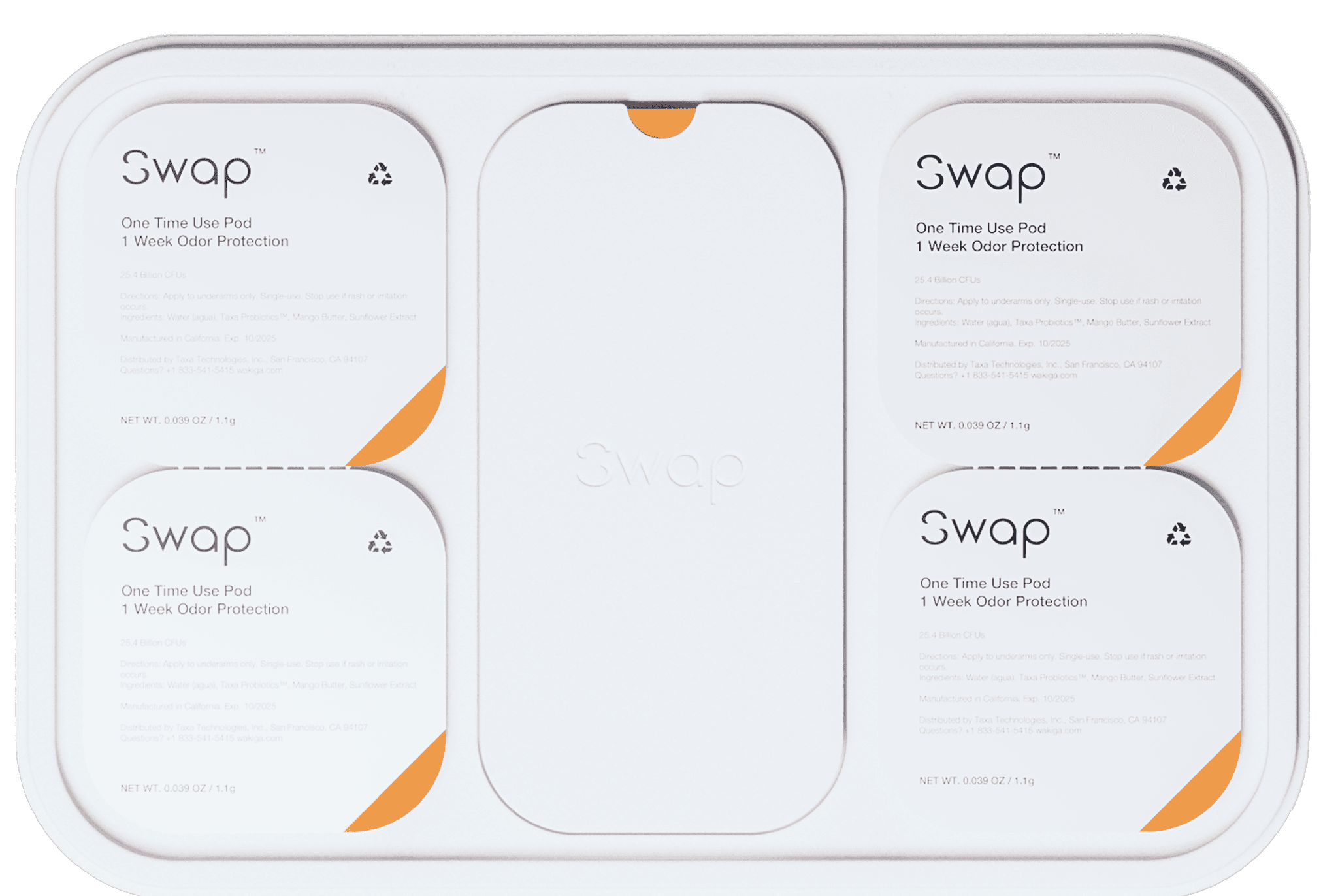Swap ワキガ対策 デオドラント セット 本体 詰め替え4個 ケース