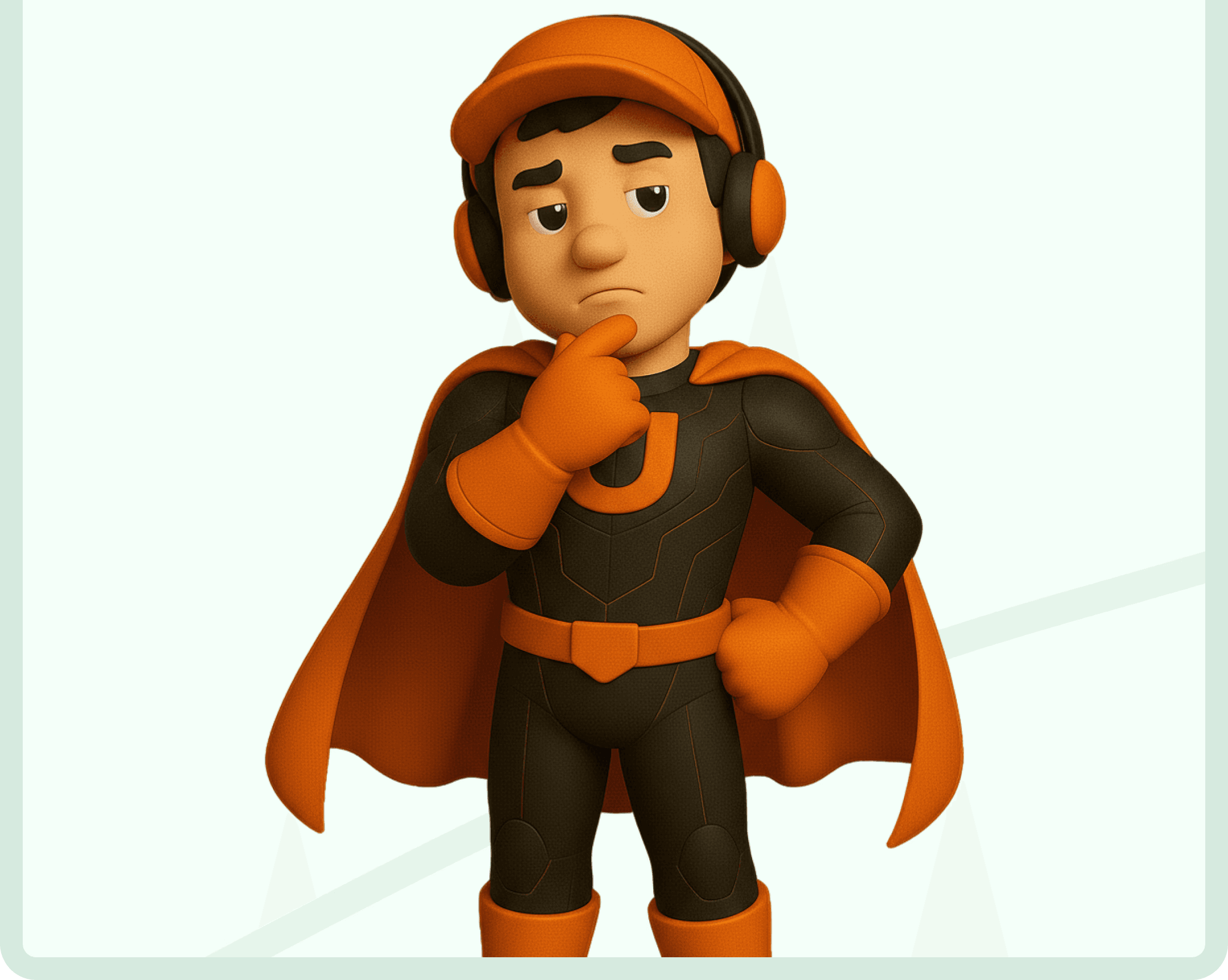 Mascot holding light bulb