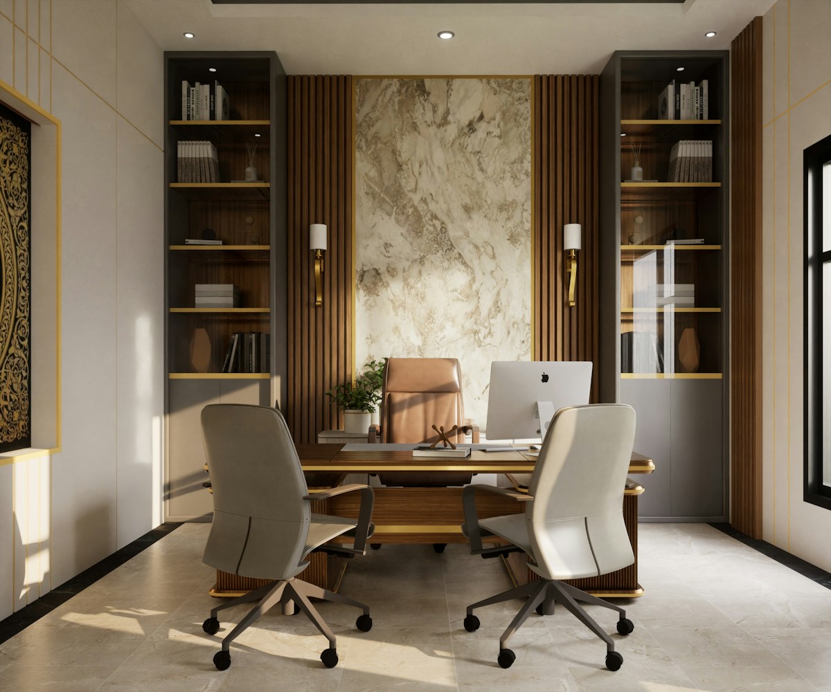 Warm contemporary office interior used to represent Meridian Collective’s considered growth systems