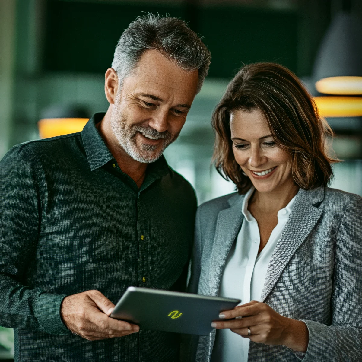 Ein Nolexx-Mitarbeiter berät eine Kundin zur Dokumentation der durchgeführten Leckortung.