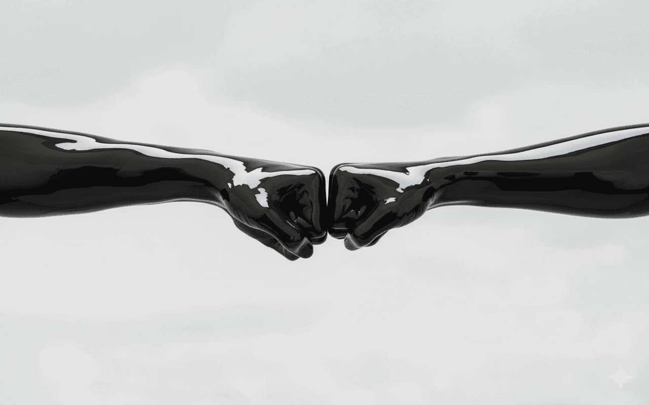 An image of fists bumping amicably