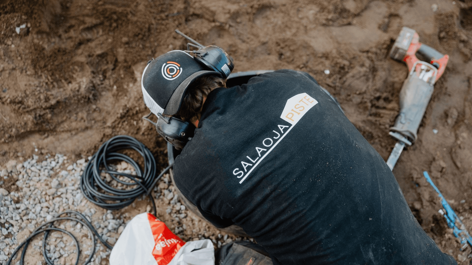 Construction worker working on site