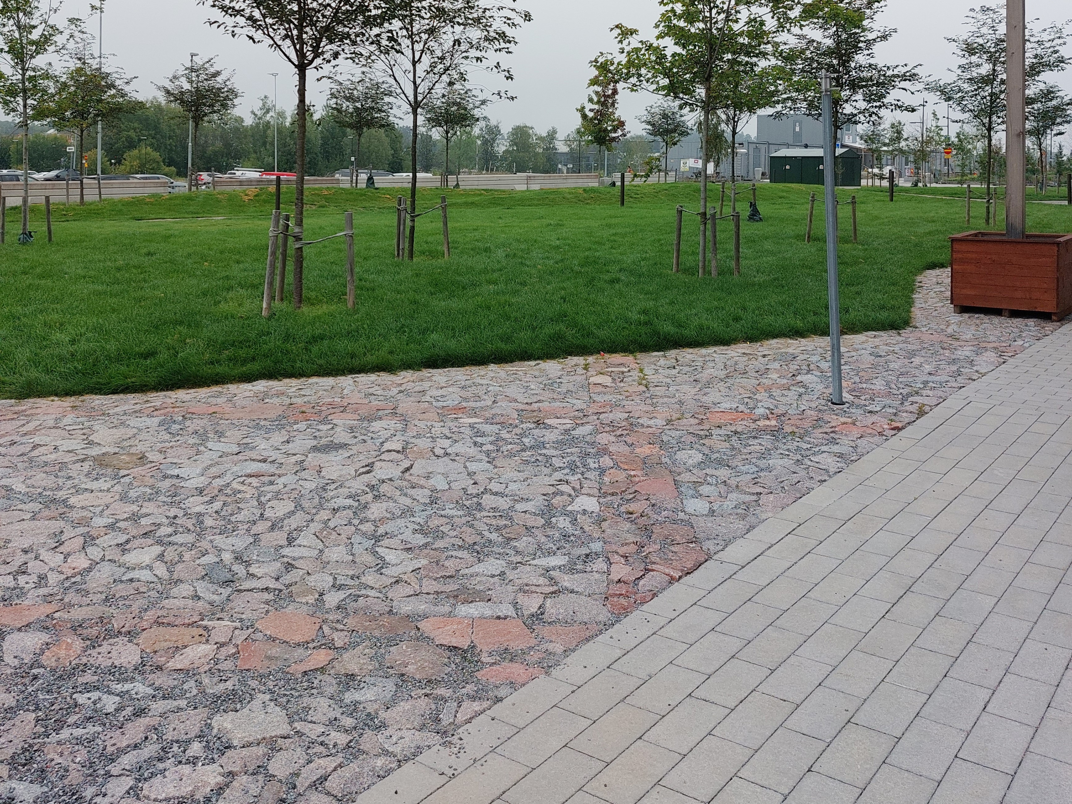 Blocos de pedra para pavimentação.