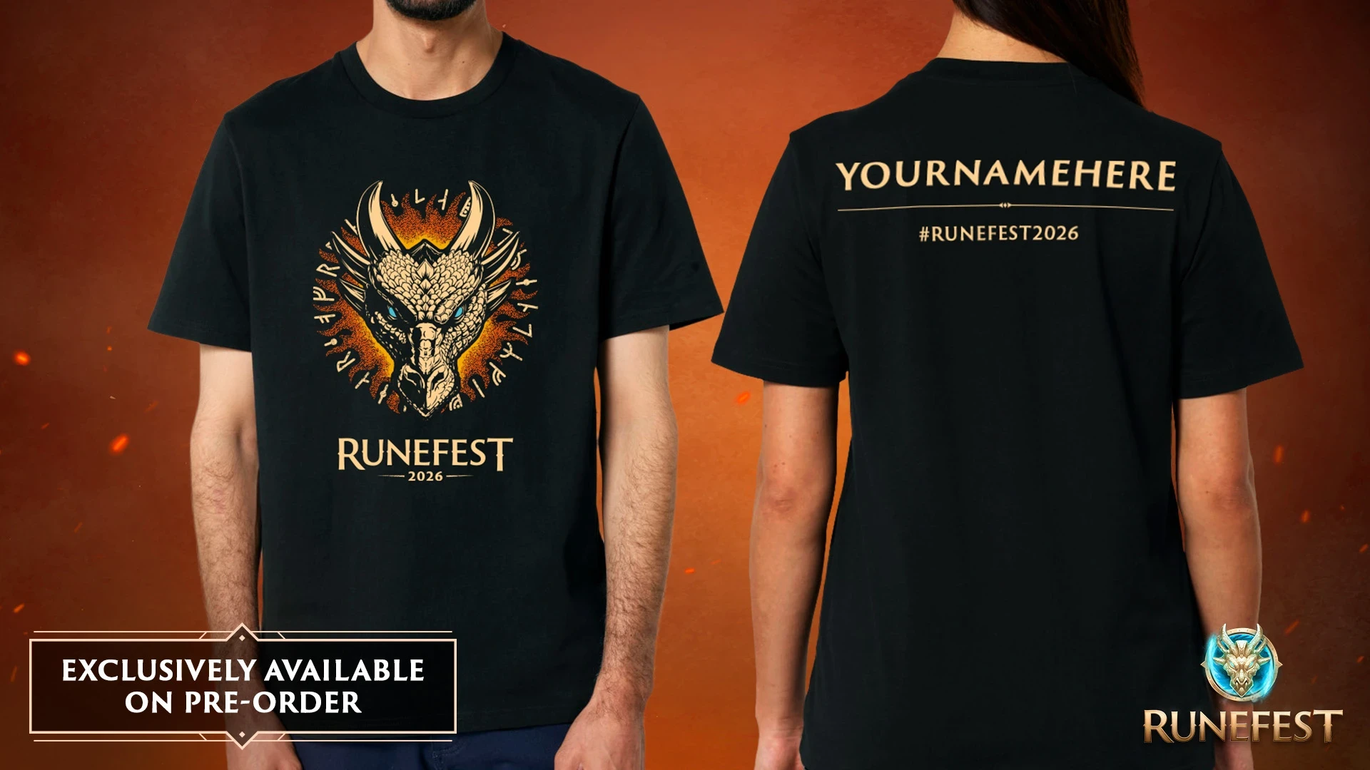 RuneFest 2026 Personalised Short Sleeved T-Shirt