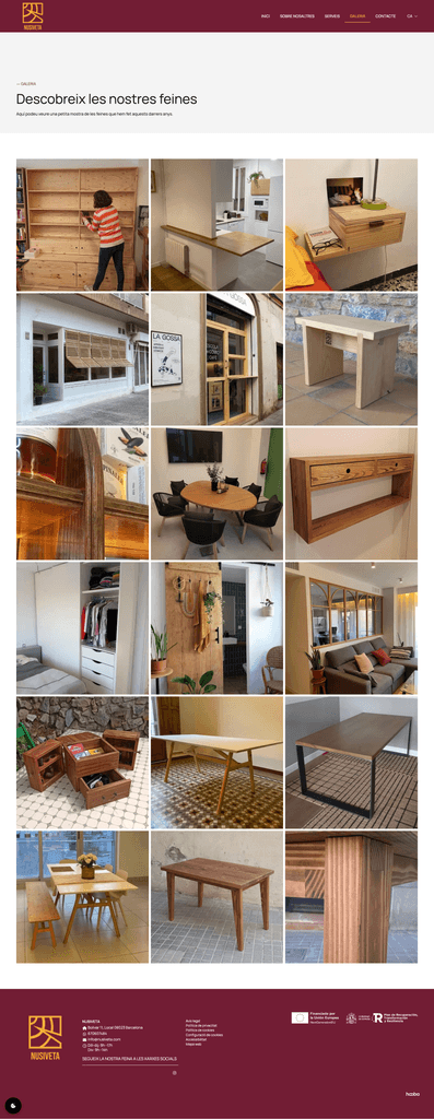 Can Gallet - Web deisgn - Productes page