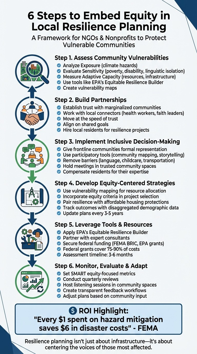 6 Steps to Embed Equity in Local Resilience Planning for NGOs