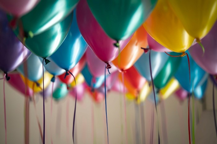 Colorful birthday balloons
