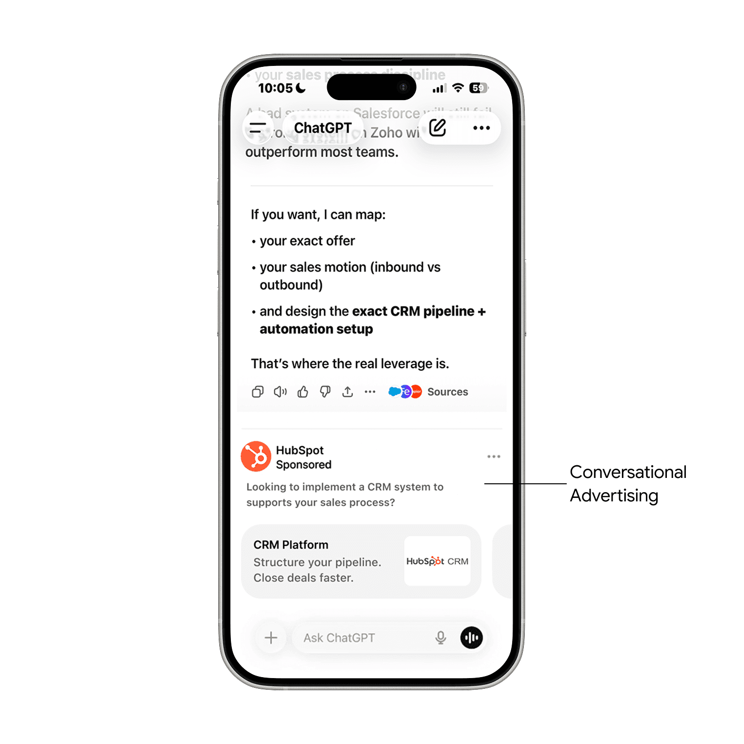 Visualization of how user conversations in AI platforms progress from exploration to evaluation and decision-making