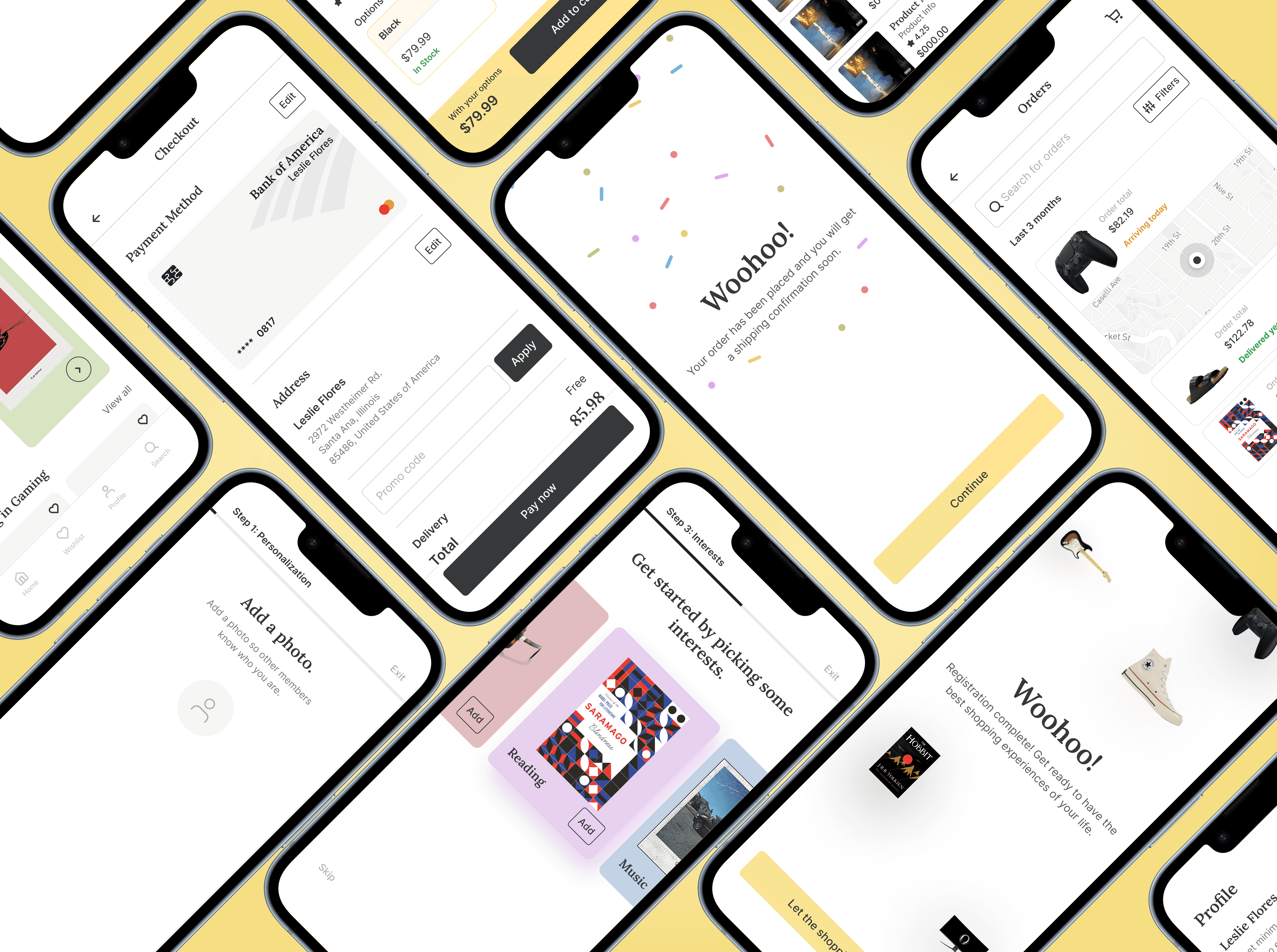 a cell phone with a yellow rectangular screen