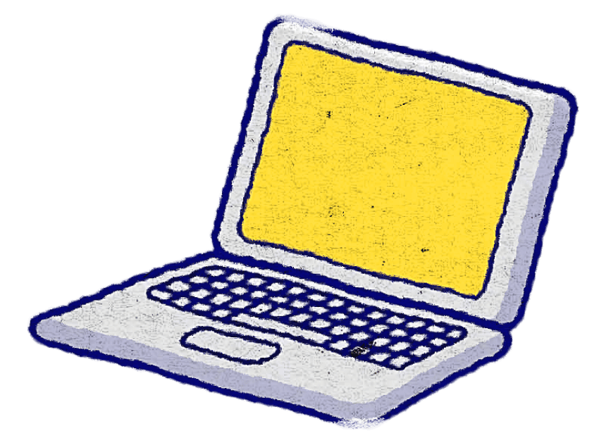 A laptop illustration, highlighting how your Copyfolio blog looks seamless and professional on desktops too.