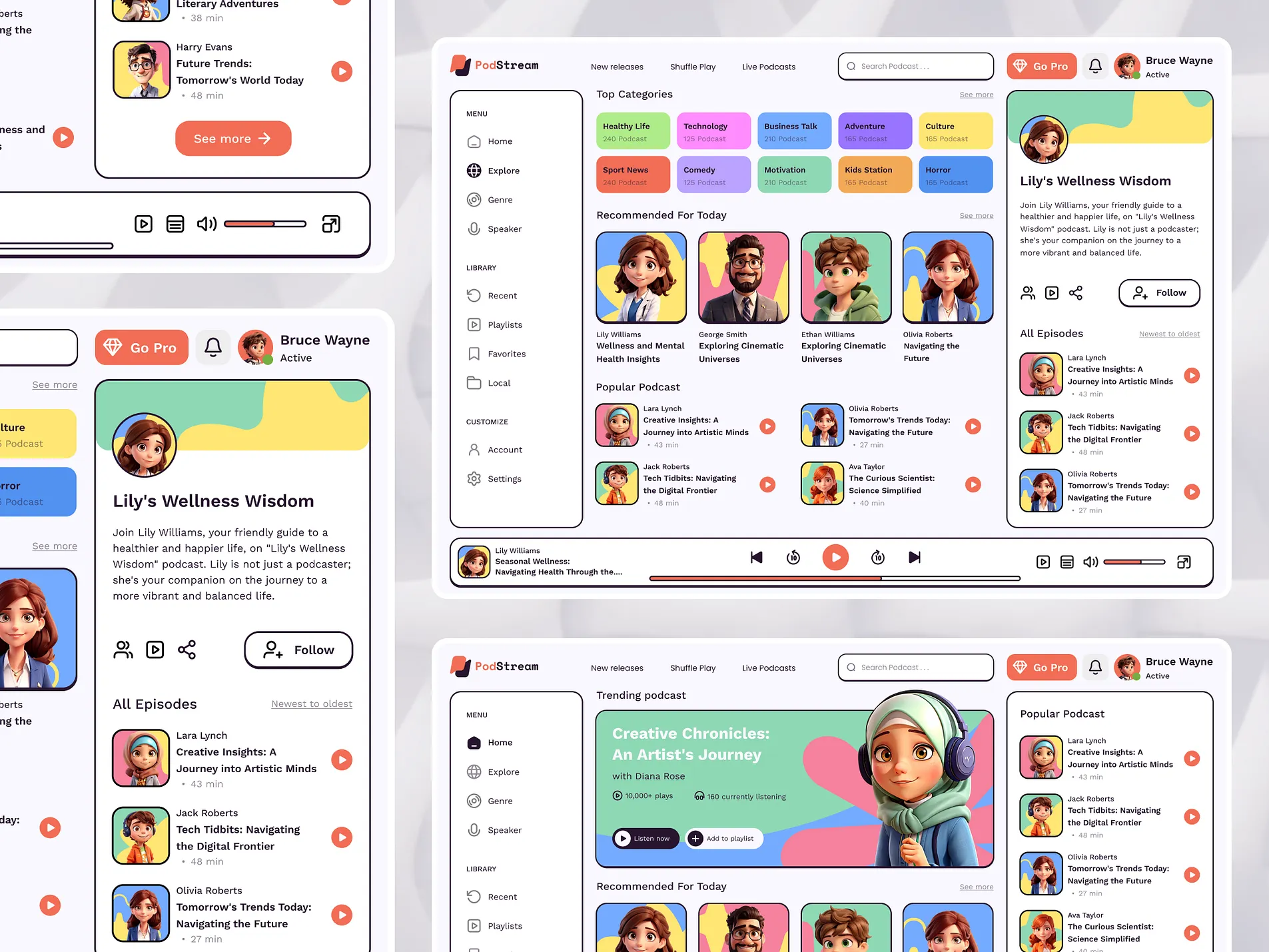 Image of PodStream Tablet Apps Design