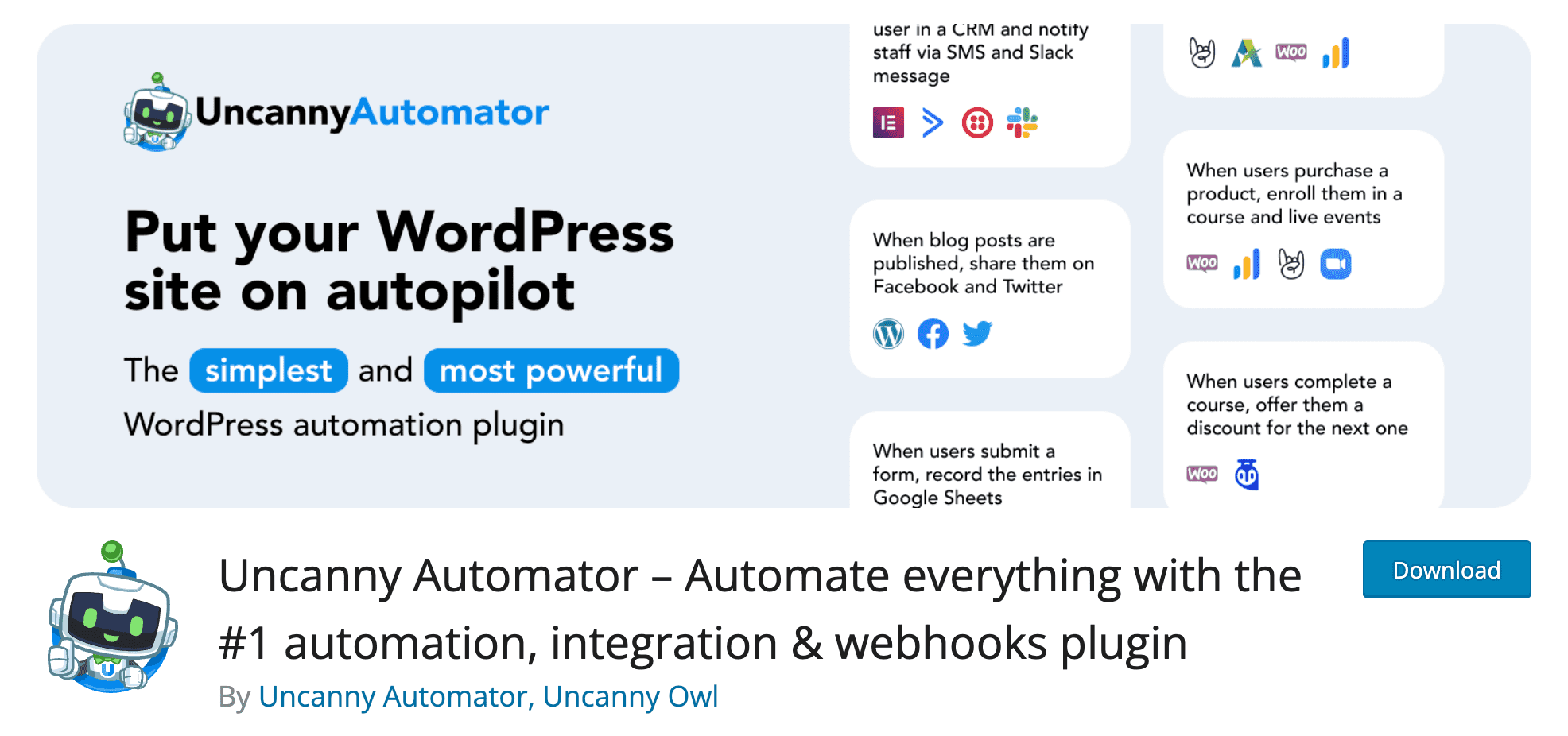 Uncanny Automator download page