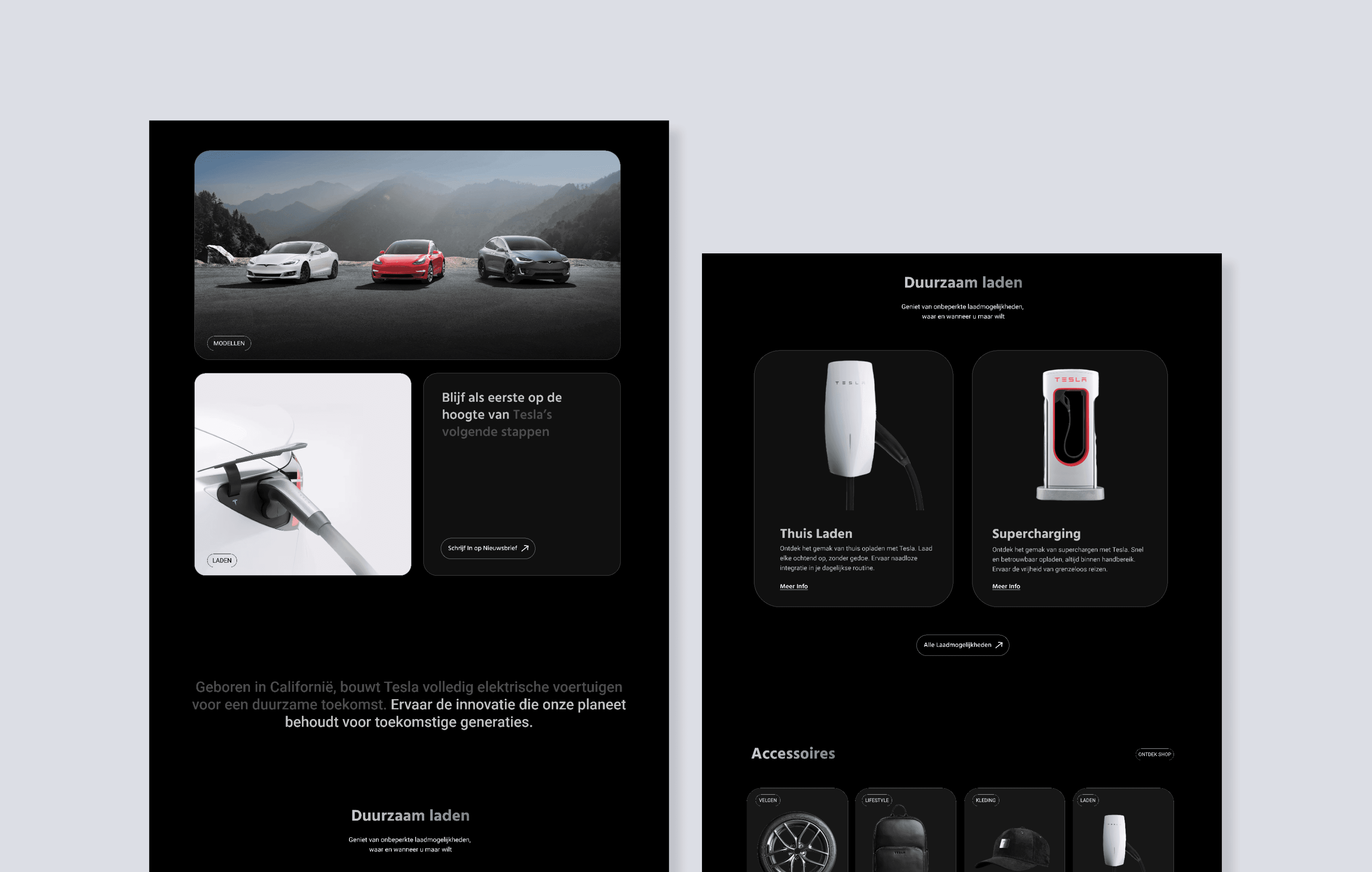 tesla webdesign arteveldehogeschool eindwerk ux ui