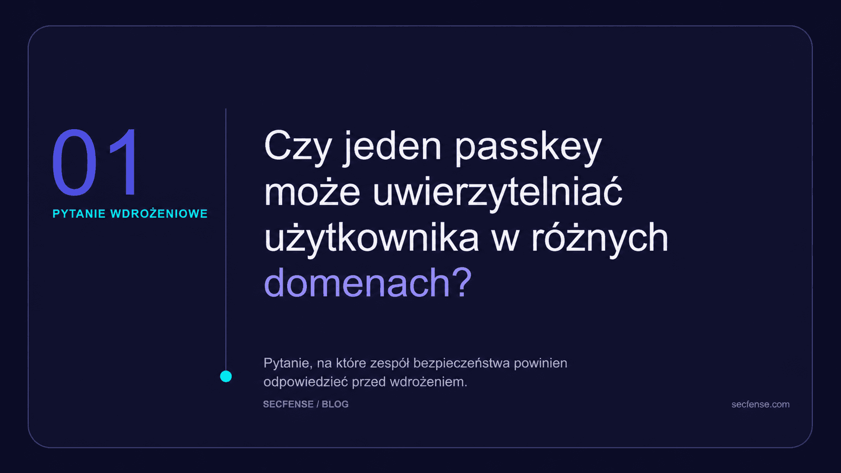 Pytanie 1: passkey w różnych domenach