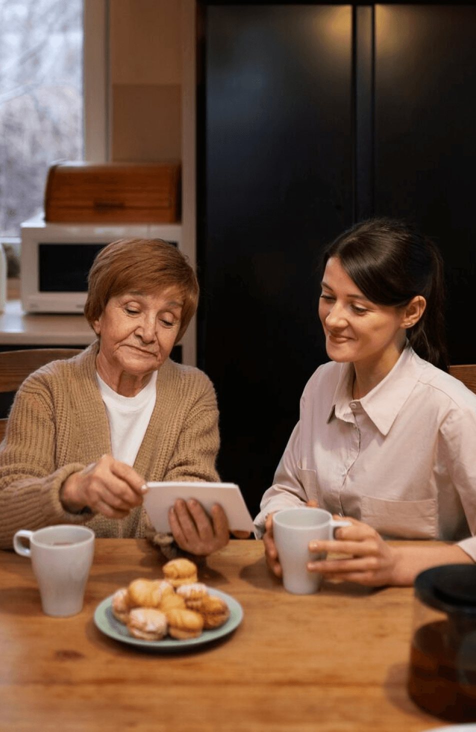 female-caretaker-with-client-home