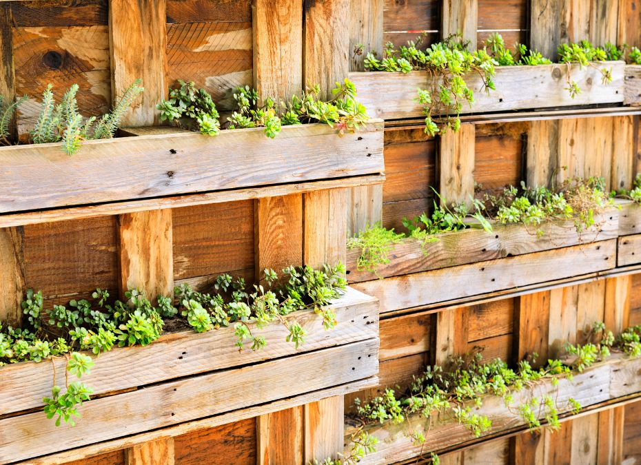 Mesas de cultivo para huerto en terraza