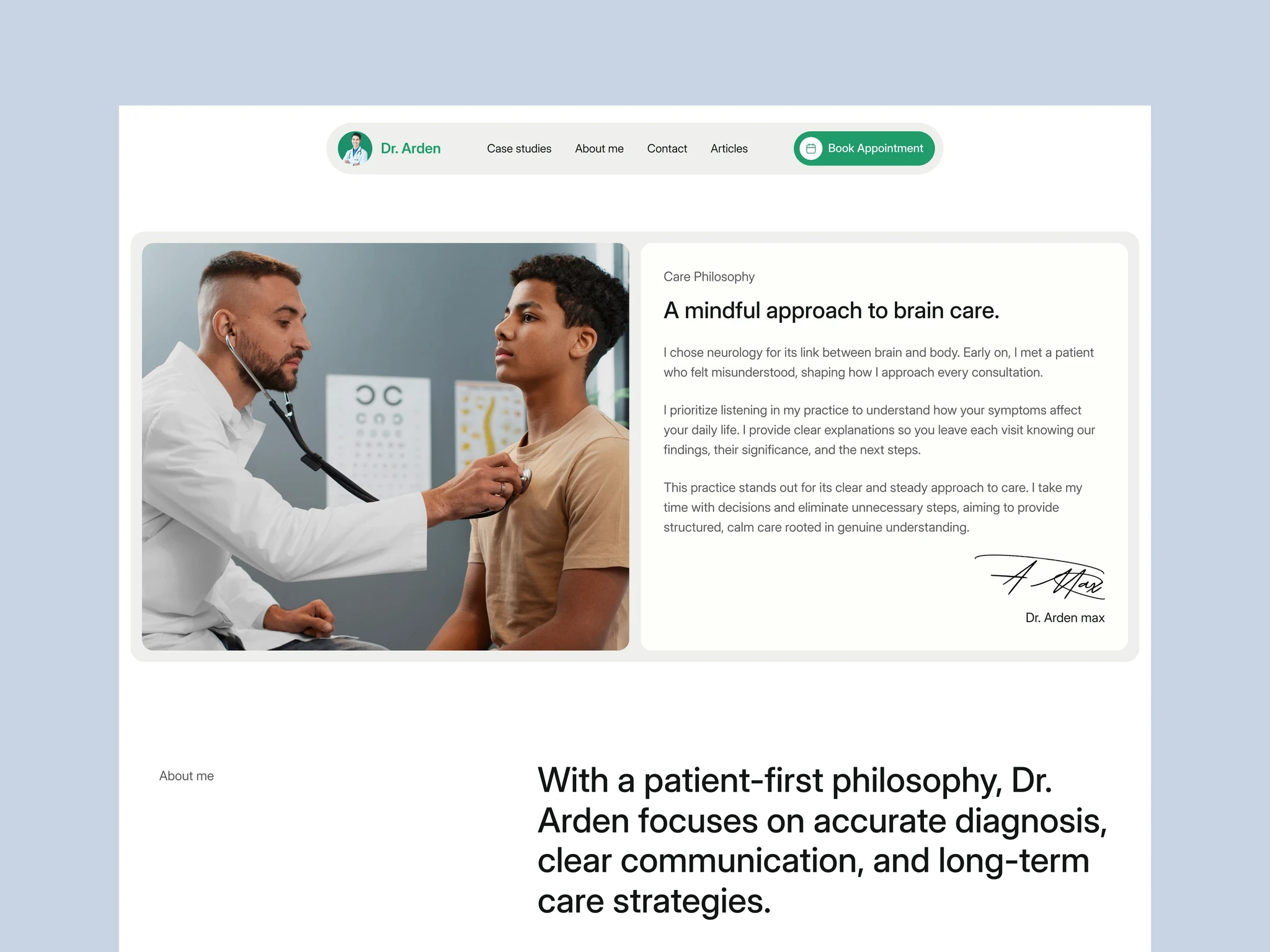 Doctor Portfolio Website Template