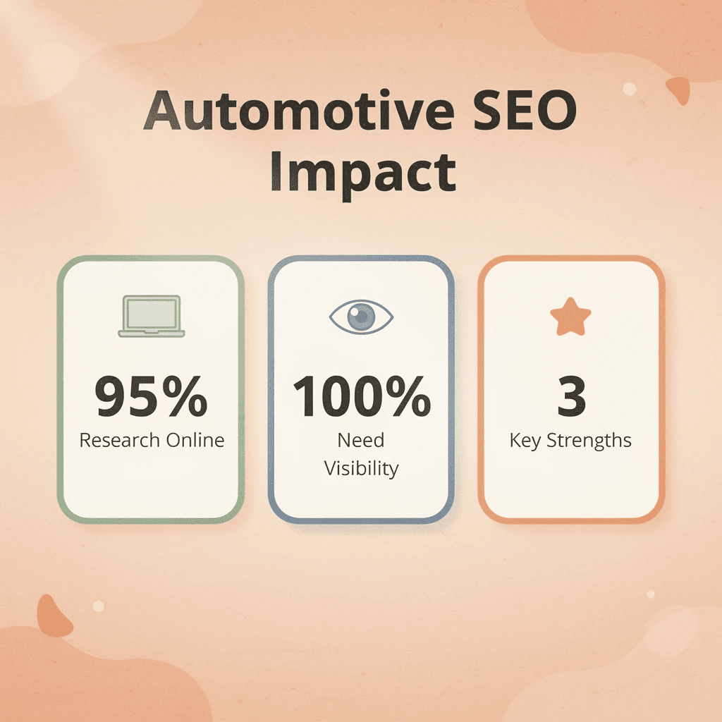 Statistics showing automotive SEO impact metrics - Automotive SEO Agency