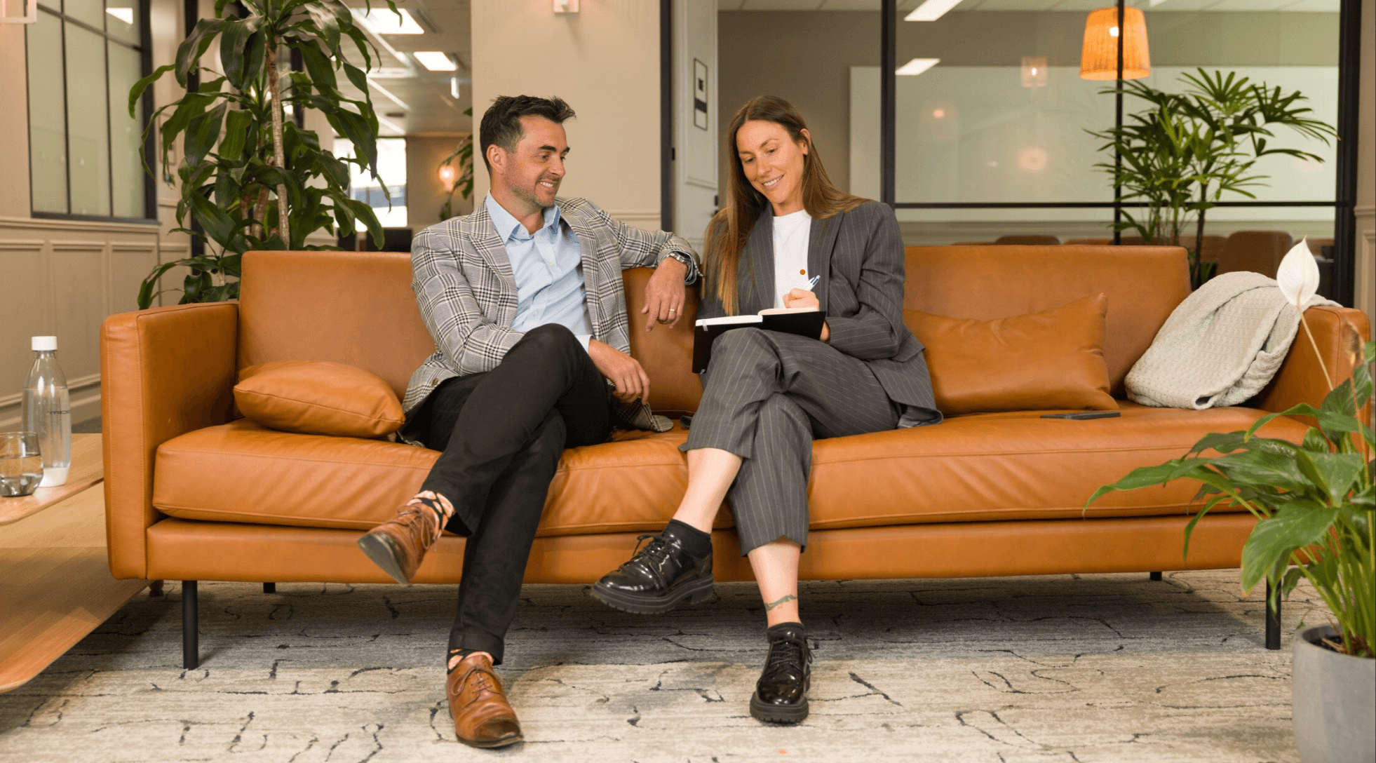 two people sitting during day