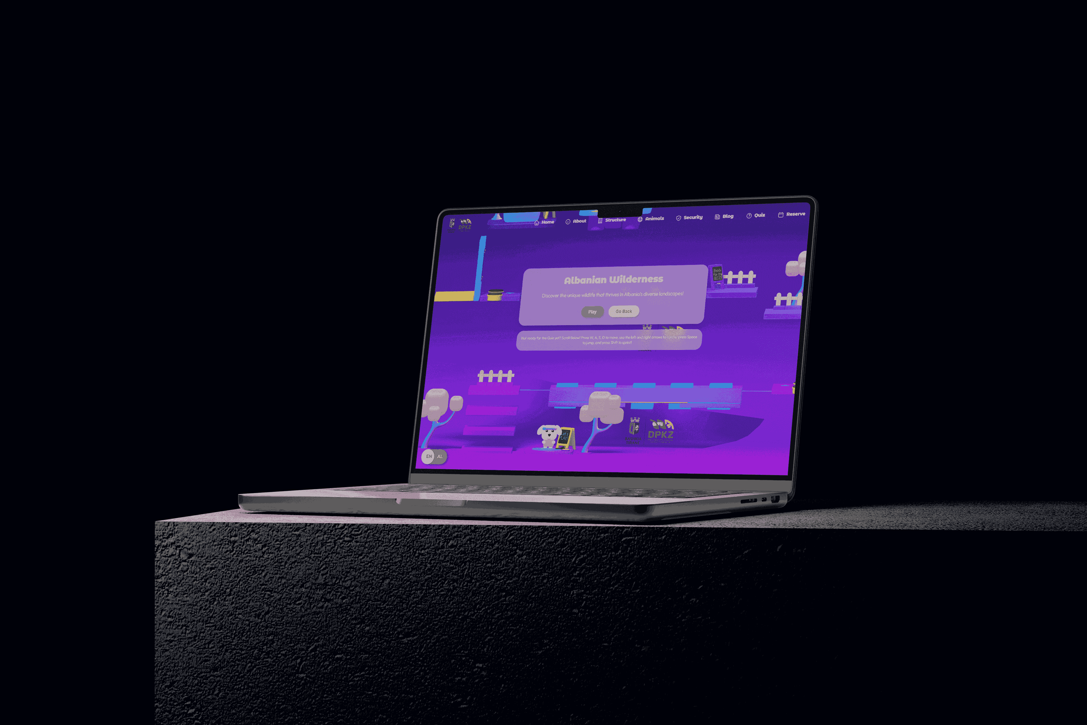 Tirana Zoo Park - Quiz Page - Website Preview