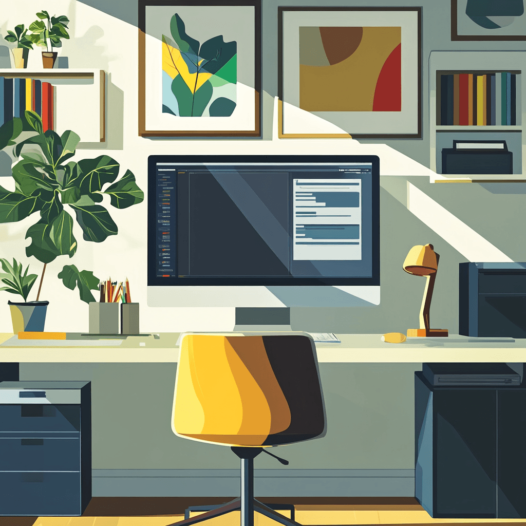 Decluttered workspace