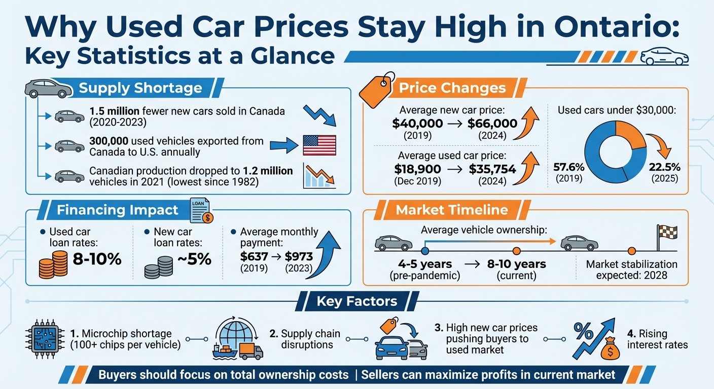 Ontario Used Car Market Statistics: Price Increases and Supply Shortage 2019-2024