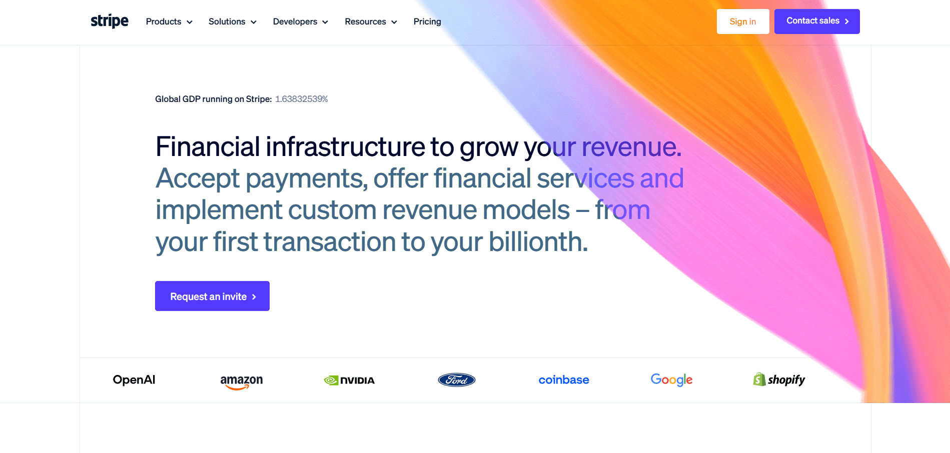 Stripe Home Page