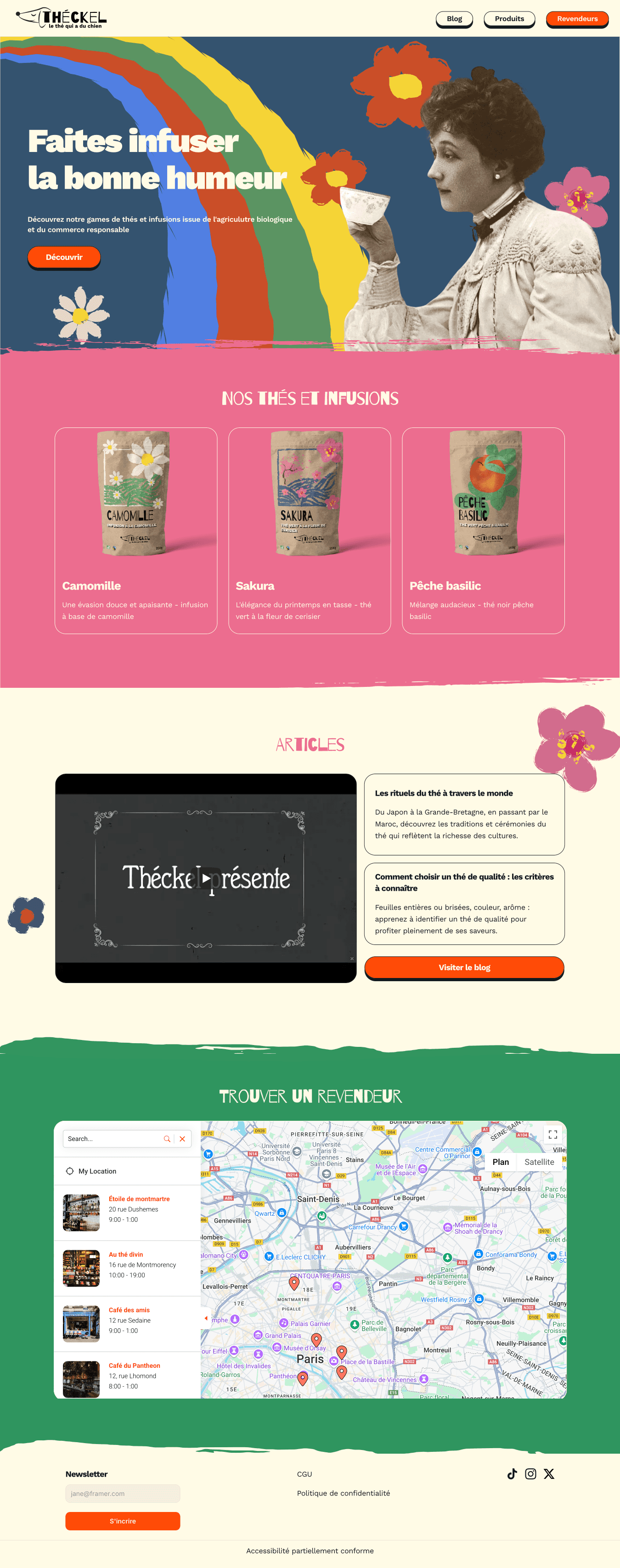 Landing page theckel