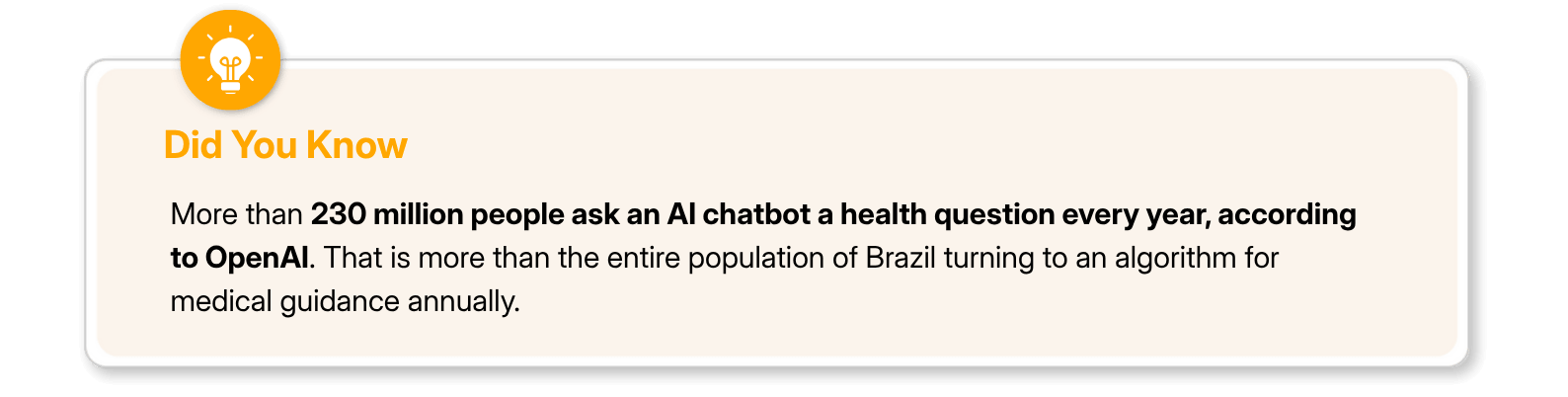 OpenAI survey report showing the numbers people ask AI chatbots health questions yearly