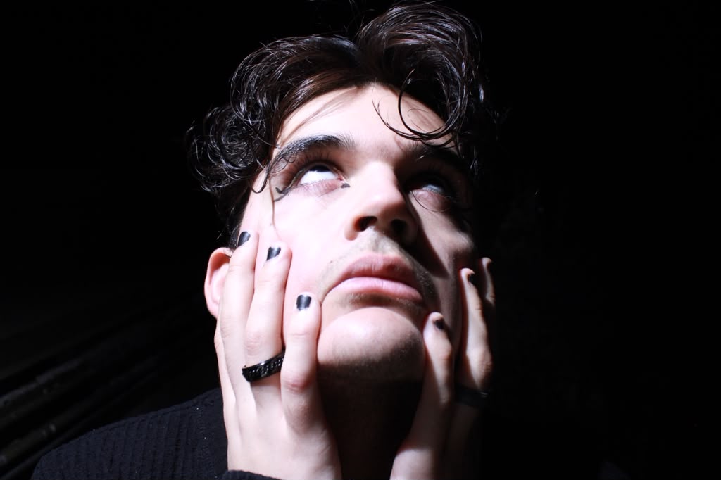 Dramatic close portrait in high contrast light