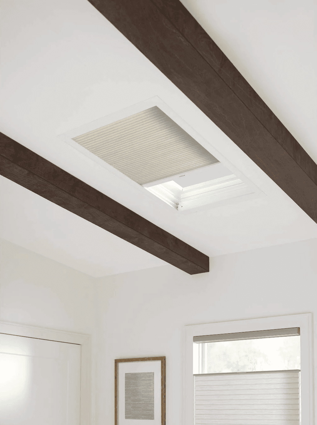 Duette Architella Honeycomb Skylift Shades on Skylight WIndows