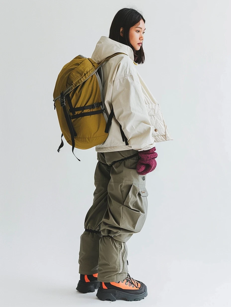 Women with yellow backpack