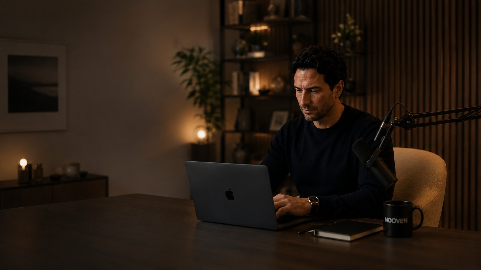 Julien Labouze, founder of Nooven, in the Nooven studio