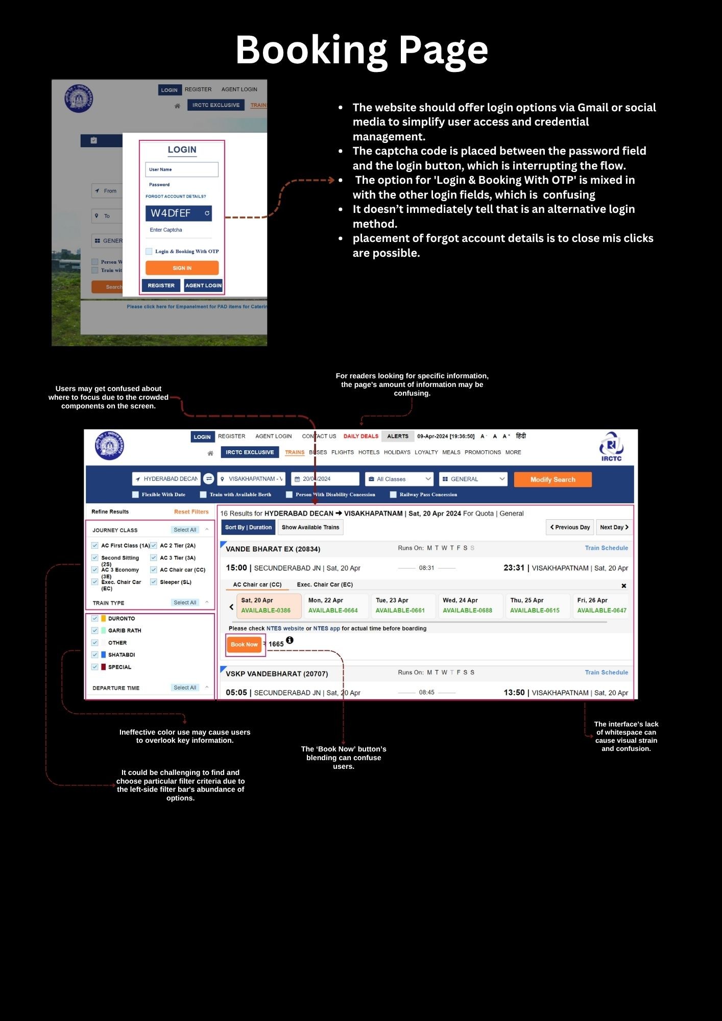 IRCTC before, booking flow