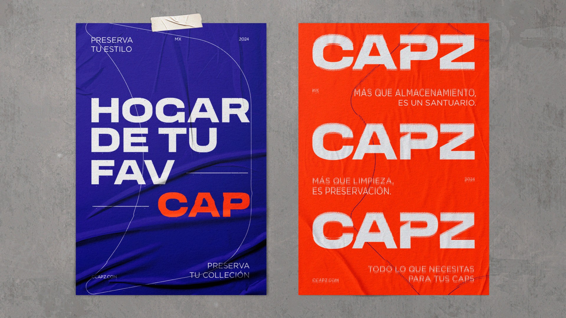 Merchandising de marca CAPZ – diseño gráfico y branding por Lagom Studio en Chile.