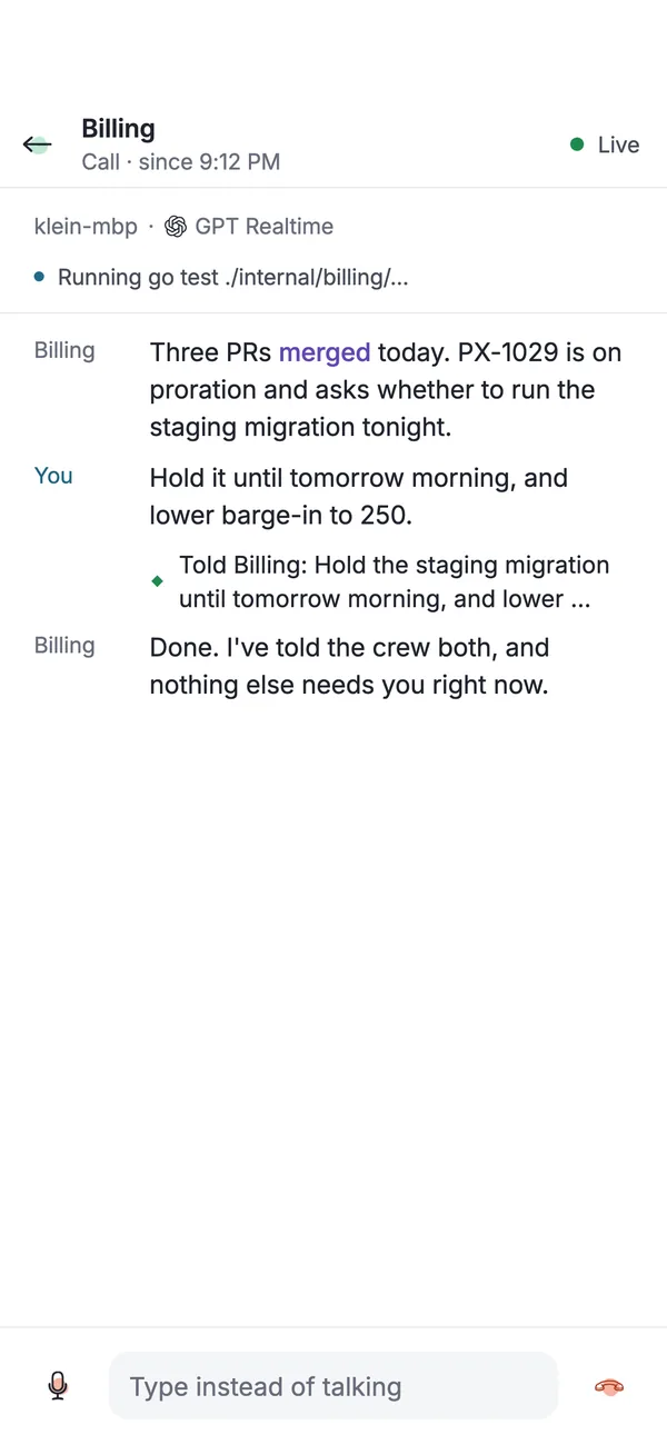 Parallax on a phone: a live call with the billing crew about a migration