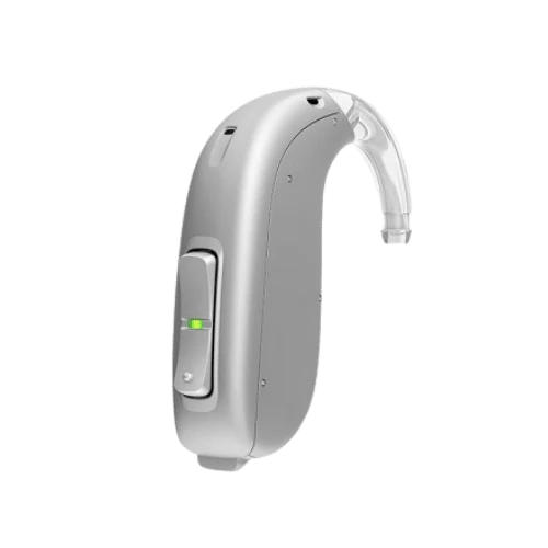 Oticon Siya 1 BTE : un contour d'oreille robuste et accessible, avec 0€ de RAC, idéal pour les pertes auditives légères à sévères. Prendre RDV chez Audio Pour Tous.