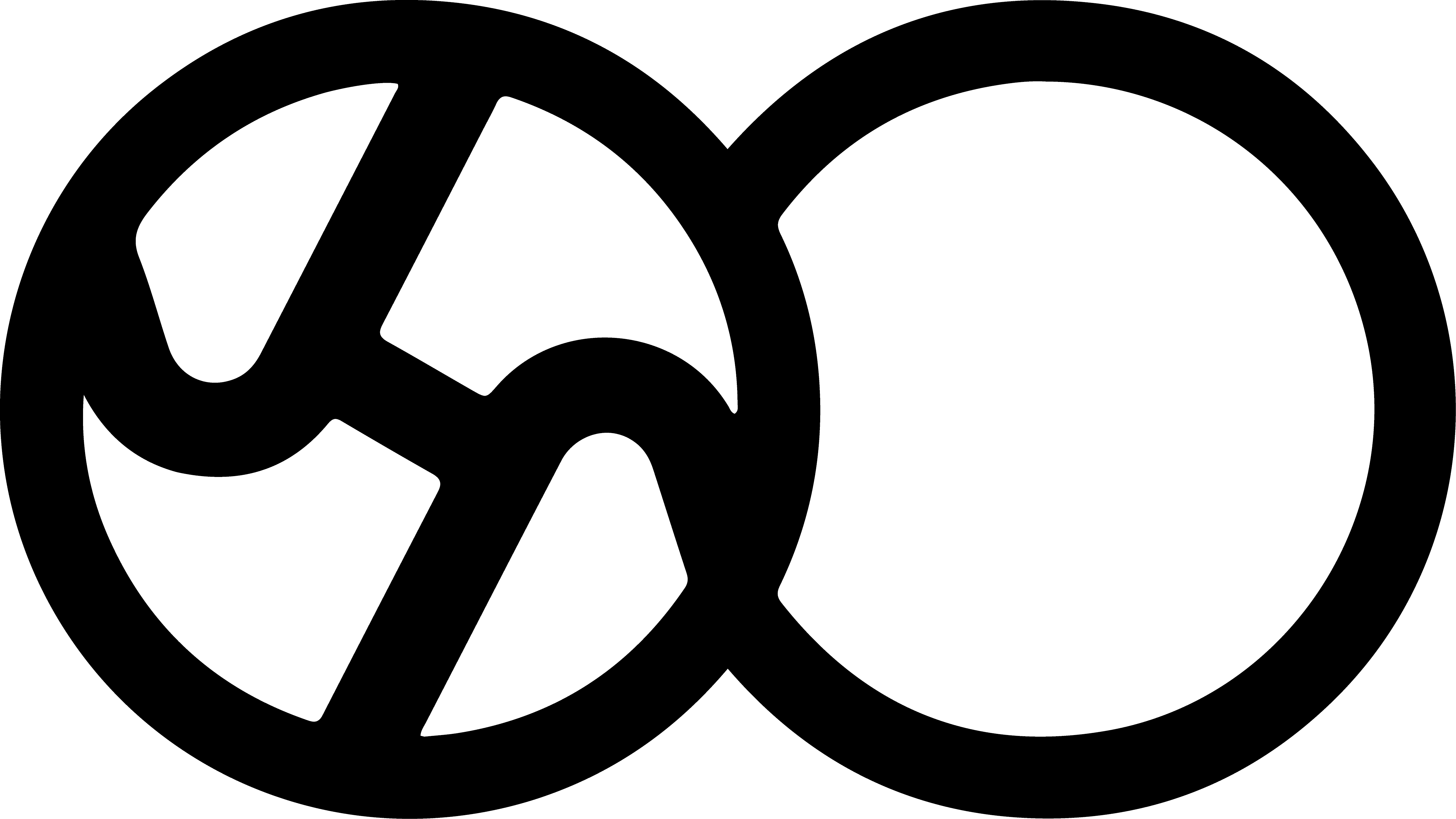 Design portfolio project showing Jeffrey Hakim's Logo dark background design with overlapping circles and lines, showcasing creative digital illustration skills. designed by Jeffrey Hakim