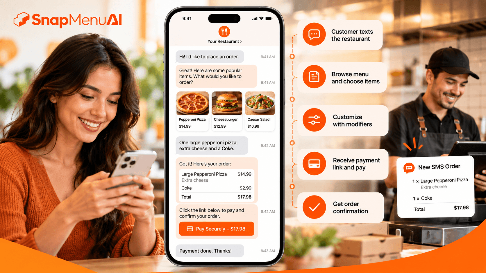 sms ordering for restaurants