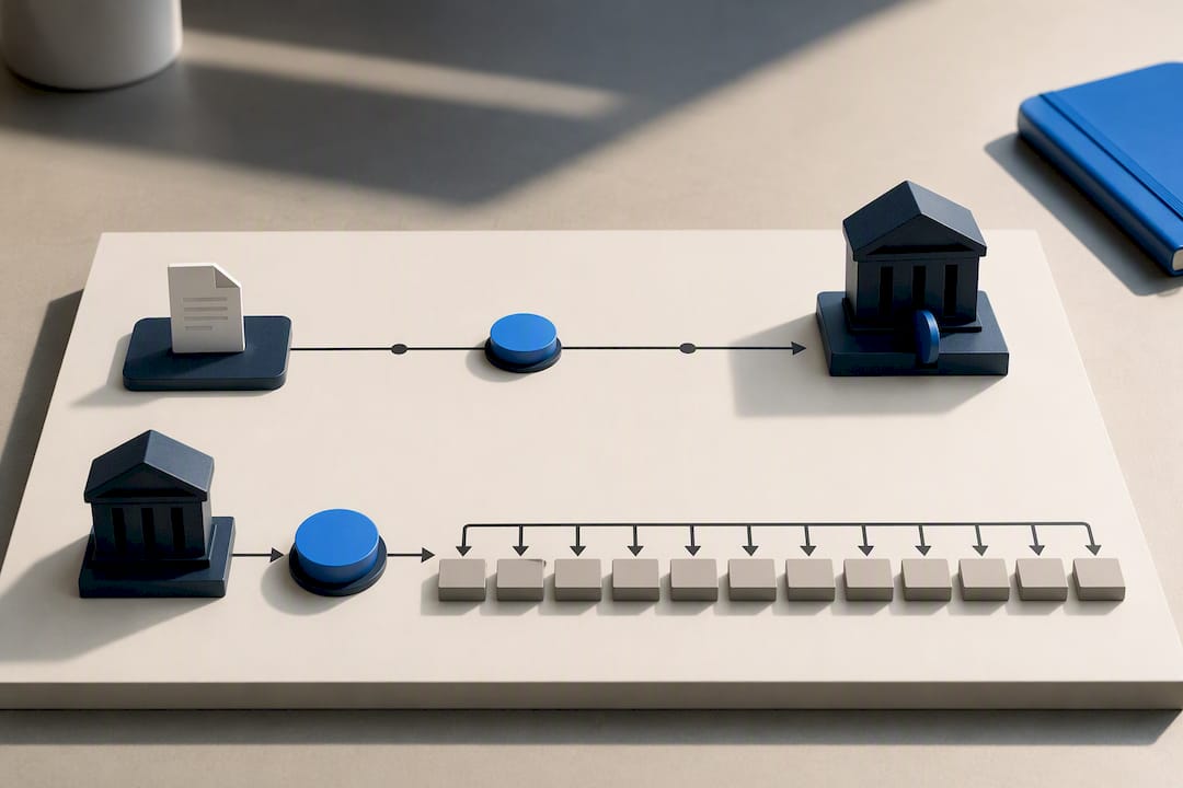 Illustratie van winst tegenover bankliquiditeit