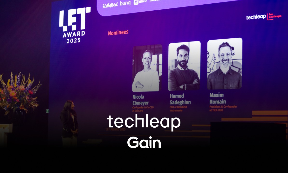 Image of all nominees at techleap 2025, Gain's Co-CEO Nicola Ebmeyer named a finalist