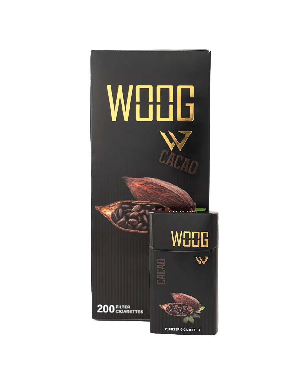 Woog Chocolate cigarette pack.