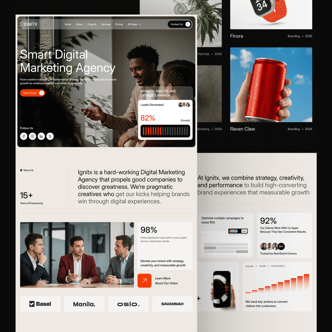 framer marketing agency template