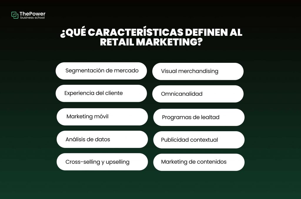 ¿Qué características definen al Retail marketing?