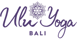 Official Ulu Yoga Bali logo featuring a mandala design and purple typography.